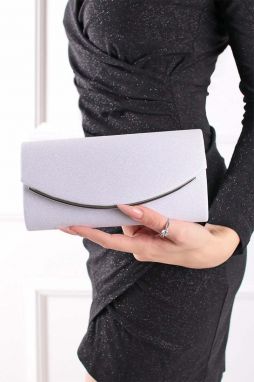 Biela trblietavá spoločenská kabelka Sylvia
