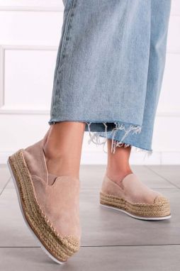 Béžové platformové espadrilly Alona