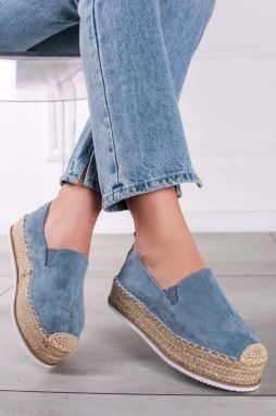 Modré platformové espadrilly Alona