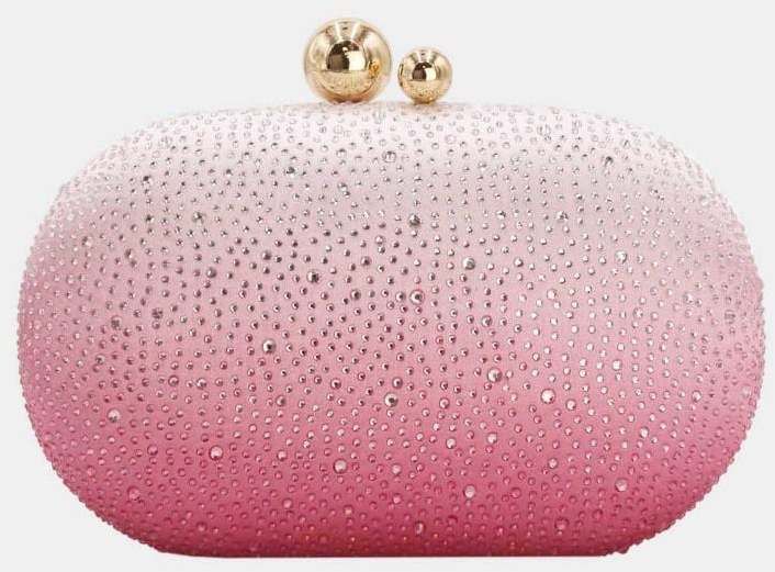 Ružová spoločenská clutch kabelka Jackie