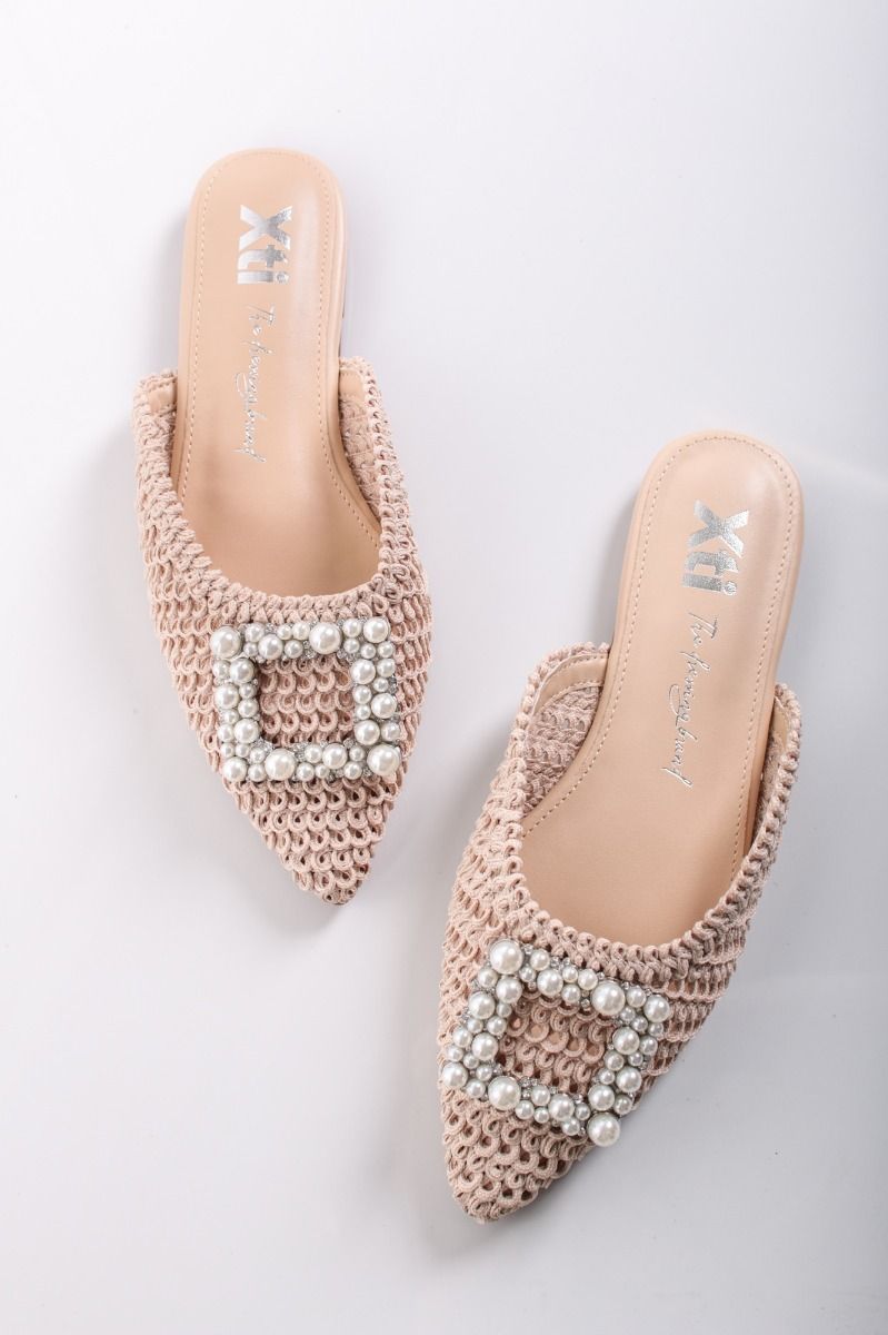 Béžové mules šľapky 142682