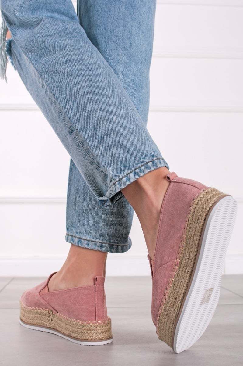 Ružové platformové espadrilly Alona