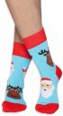 Modro-červené ponožky Santa Socks galéria