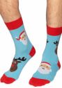Modro-červené ponožky Santa Socks galéria