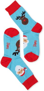 Modro-červené ponožky Santa Socks