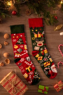 Viacfarebné ponožky Xmas