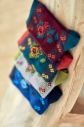 Bordové ponožky Folk Floral Socks galéria