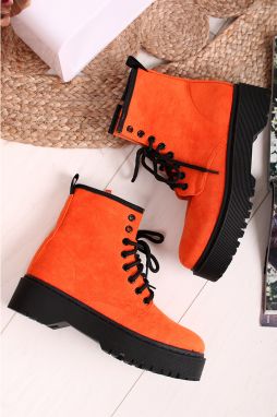 Oranžové členkové topánky Nicola