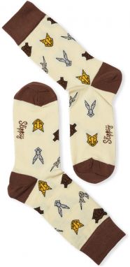 Žlté vzorované ponožky Animal Socks