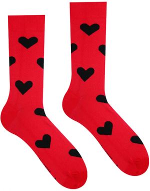 Čierno-červené ponožky Valentín Ona