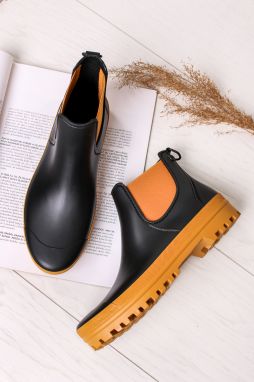 Žlto-čierne členkové gumáky Oslo Bicolor