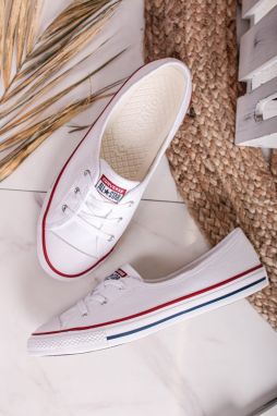 Dámske biele nízke tenisky Chuck Taylor All Star Dainty Ballet Lace Slip