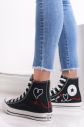 Čierne vysoké plátené tenisky Chuck Taylor All Star Hi galéria