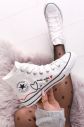 Biele vysoké plátené tenisky Chuck Taylor All Star Hi galéria