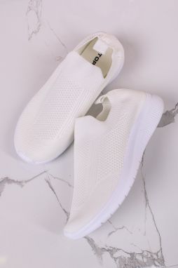 Biele slip-on tenisky Oxana