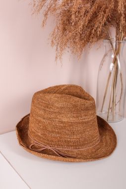 Škoricový slamený klobúk Adria