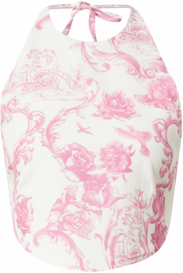 Missguided Top 'HANKY'  ružová / biela