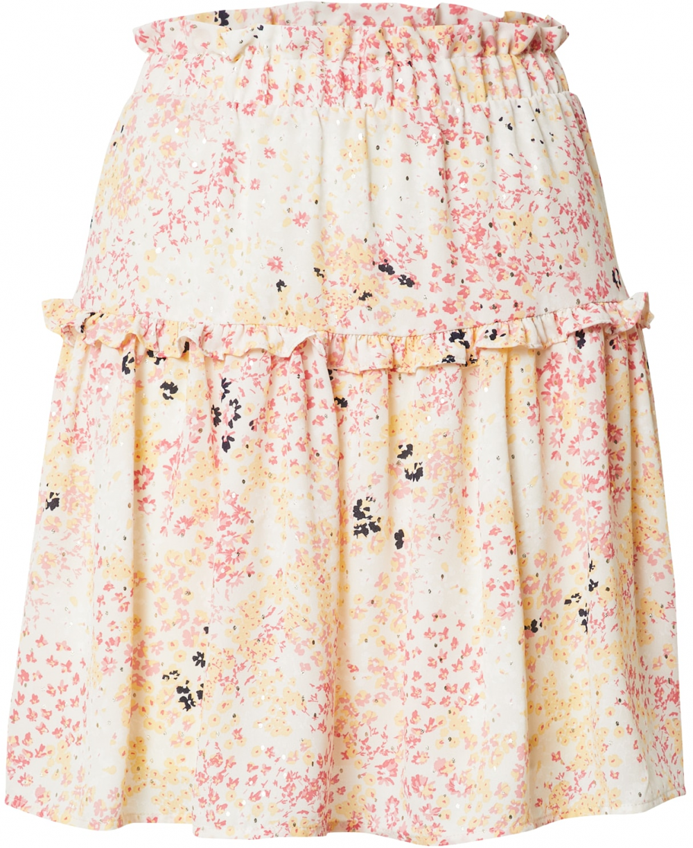 VERO MODA Sukňa 'Hannah'  béžová / pastelovo žltá / pitaya / čierna