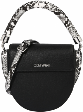 Calvin Klein Kabelka 'SADDLE'  čierna / biela / sivá