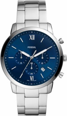 FOSSIL Analógové hodinky  modrá / strieborná