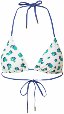 BeckSöndergaard Bikinový top 'Amapoly'  kráľovská modrá / nefritová / biela
