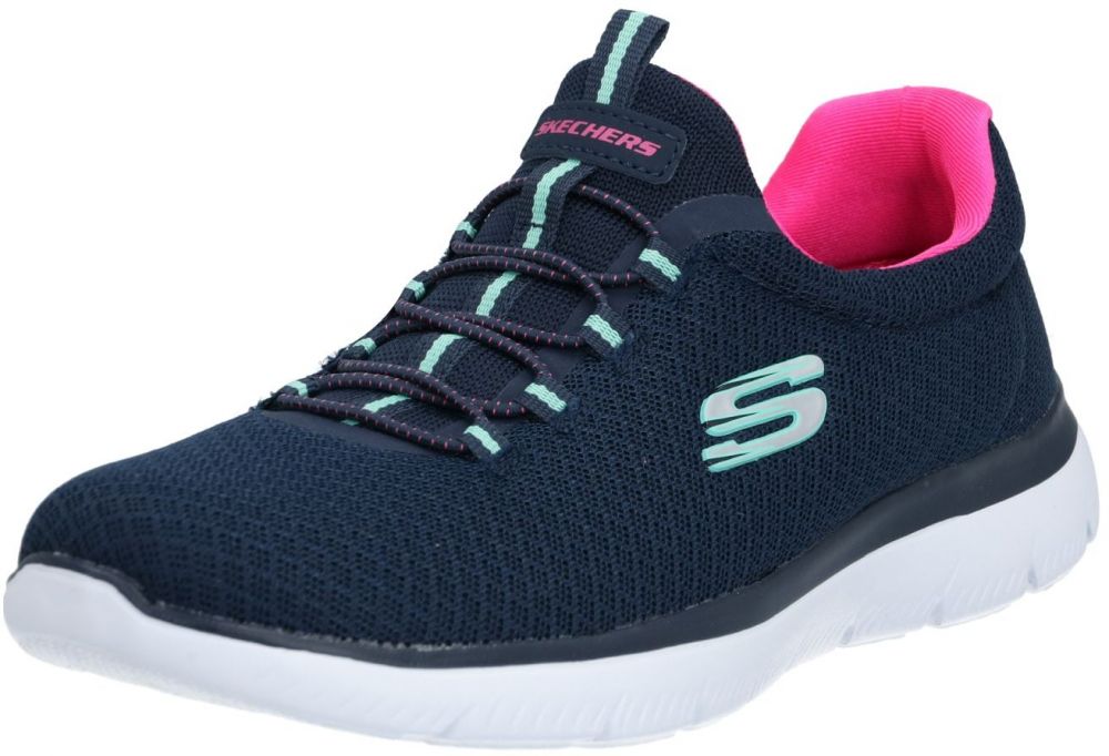 SKECHERS Slip-on obuv 'Summits'  námornícka modrá / mätová / ružová
