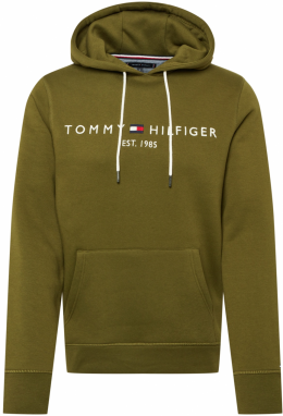 TOMMY HILFIGER Mikina  námornícka modrá / olivová / červená / biela