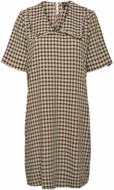 VERO MODA Šaty 'Silke'  mätová / krvavo červená