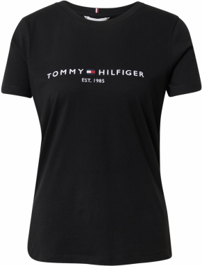 TOMMY HILFIGER Tričko  čierna / biela