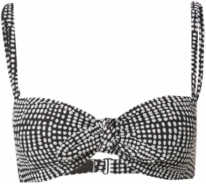 AERIE Bikinový top  čierna / biela