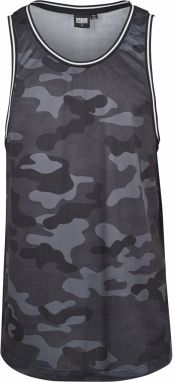 Urban Classics Tričko 'Camo Mesh'  sivá / tmavosivá / čierna