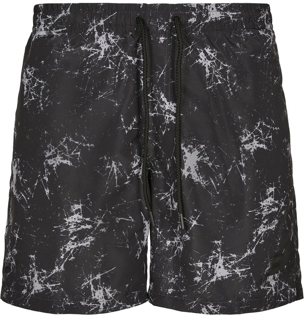 Urban Classics Plavecké šortky  sivá / čierna