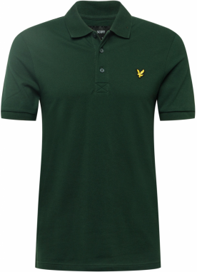 Lyle & Scott Tričko  žltá / tmavozelená / čierna