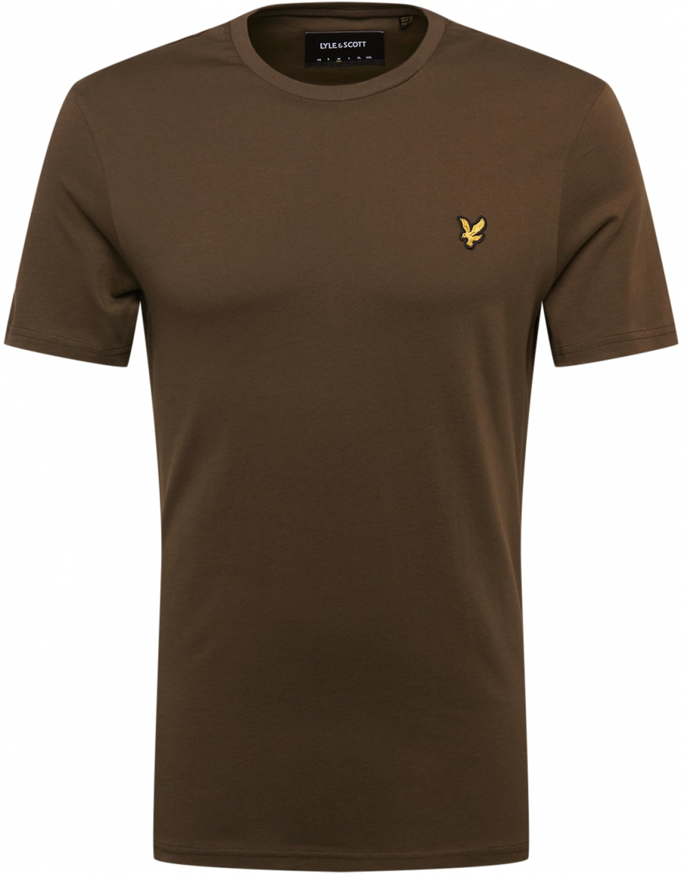 Lyle & Scott Tričko  čokoládová / žltá / čierna