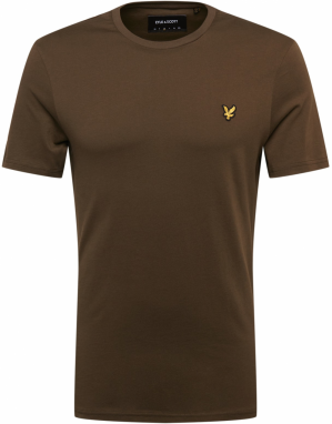 Lyle & Scott Tričko  čokoládová / žltá / čierna