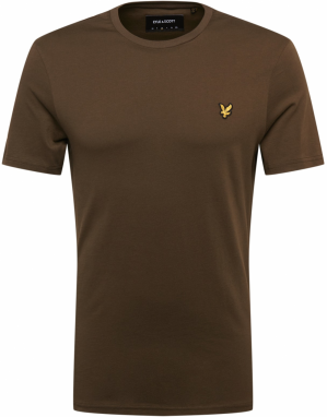 Lyle & Scott Tričko  hnedá / žltá / čierna