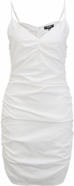 Missguided Tall Kokteilové šaty  krémová
