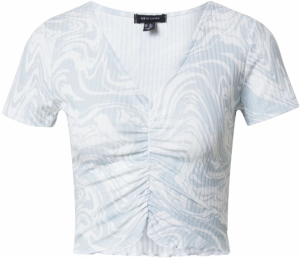 NEW LOOK Tričko 'MARBLE'  svetlomodrá / biela