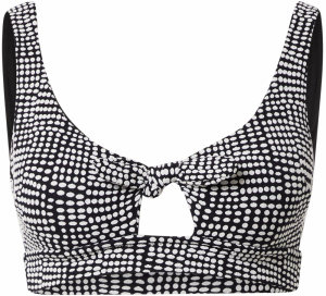 AERIE Bikinový top  čierna / biela