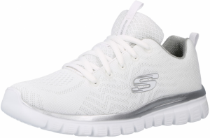 SKECHERS Nízke tenisky 'Graceful Get Connected'  strieborná / biela