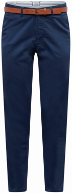 JACK & JONES Chino nohavice 'PARKER'  námornícka modrá / koňaková