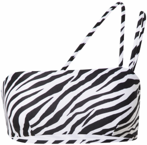 hunkemöller x NA-KD Bikinový top 'Zebra'  biela / čierna