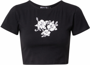 Motel Tričko 'TINDY'  čierna / biela