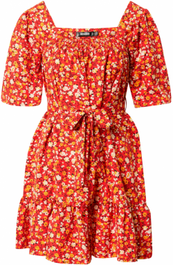 Missguided Letné šaty 'DITSY'  oranžová / červená / biela