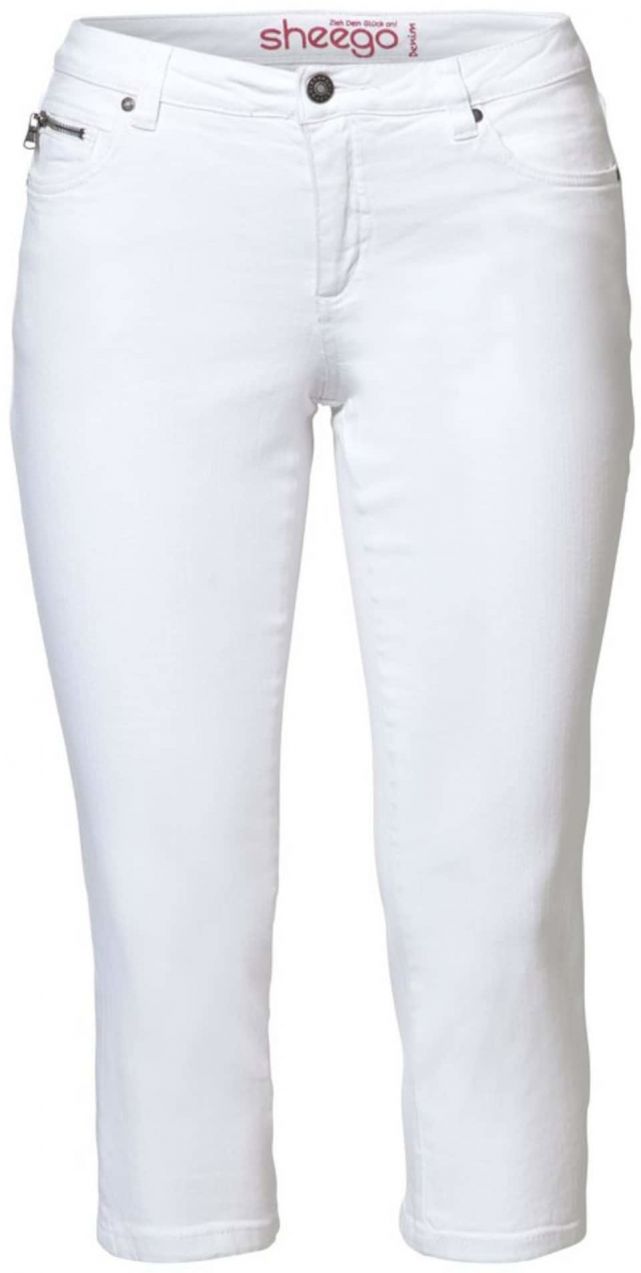SHEEGO Džínsy  biely denim