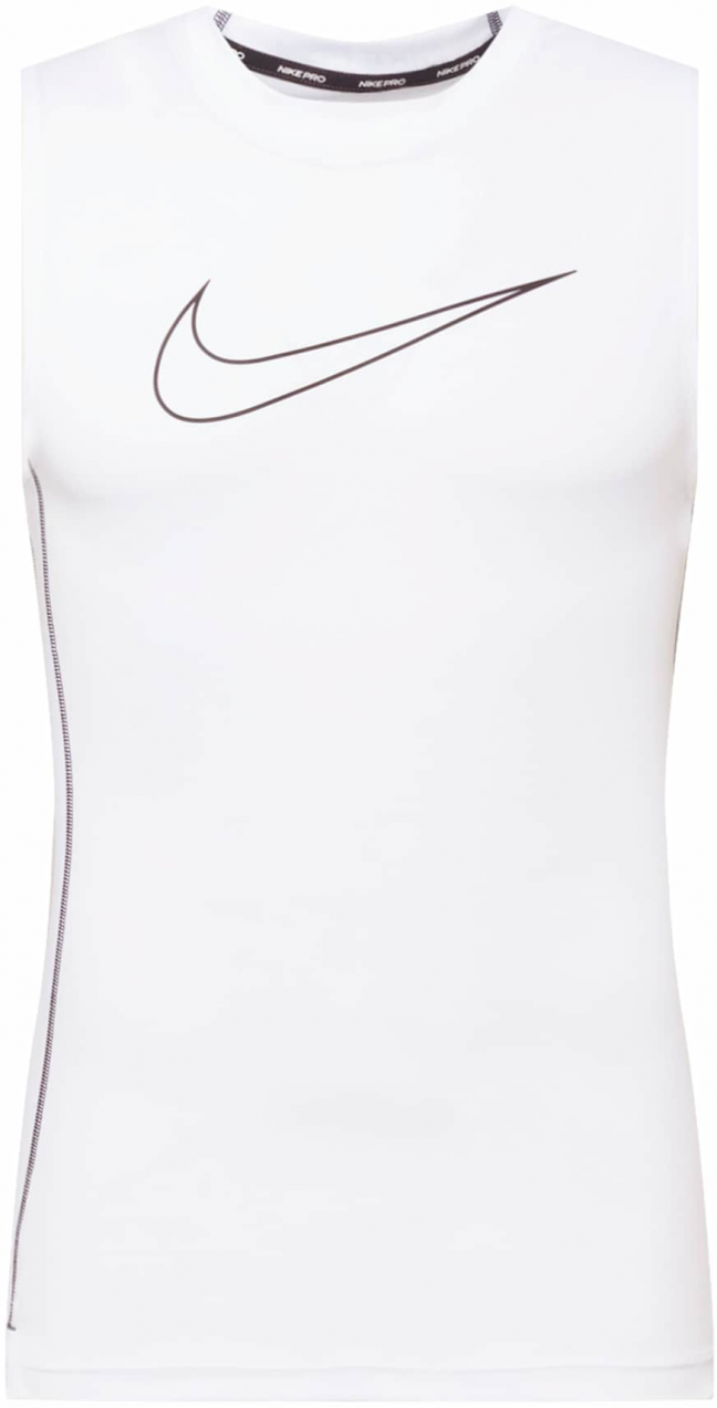 NIKE Funkčné tričko  čierna / šedobiela