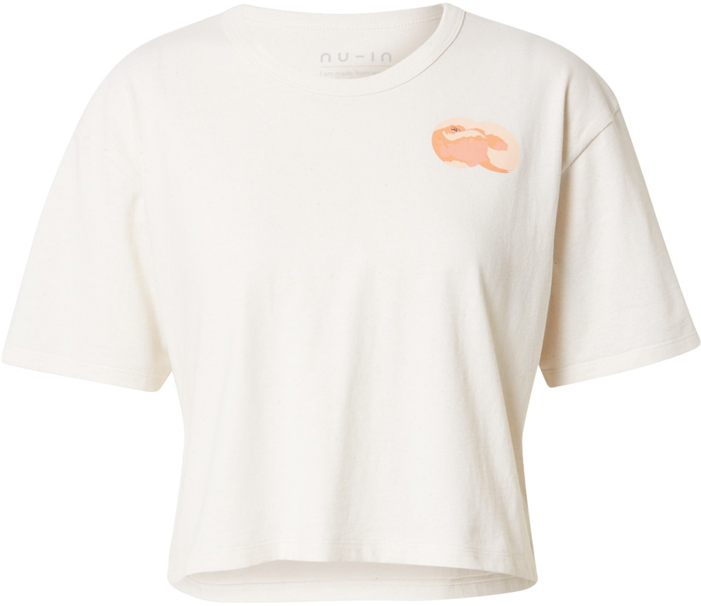 NU-IN Tričko  oranžová / čierna / šedobiela