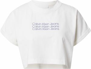 Calvin Klein Jeans Tričko  námornícka modrá / biela