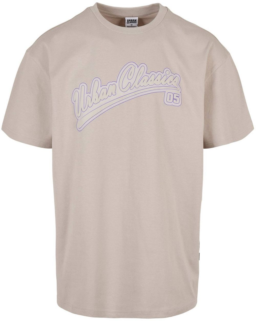 Urban Classics Tričko 'Baseball'  béžová / fialová