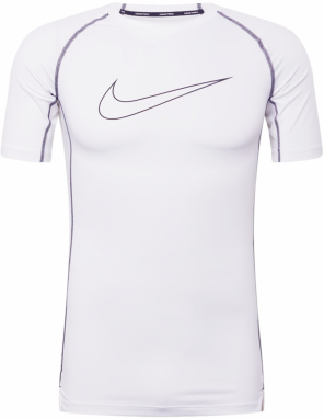 NIKE Funkčné tričko  čierna / biela